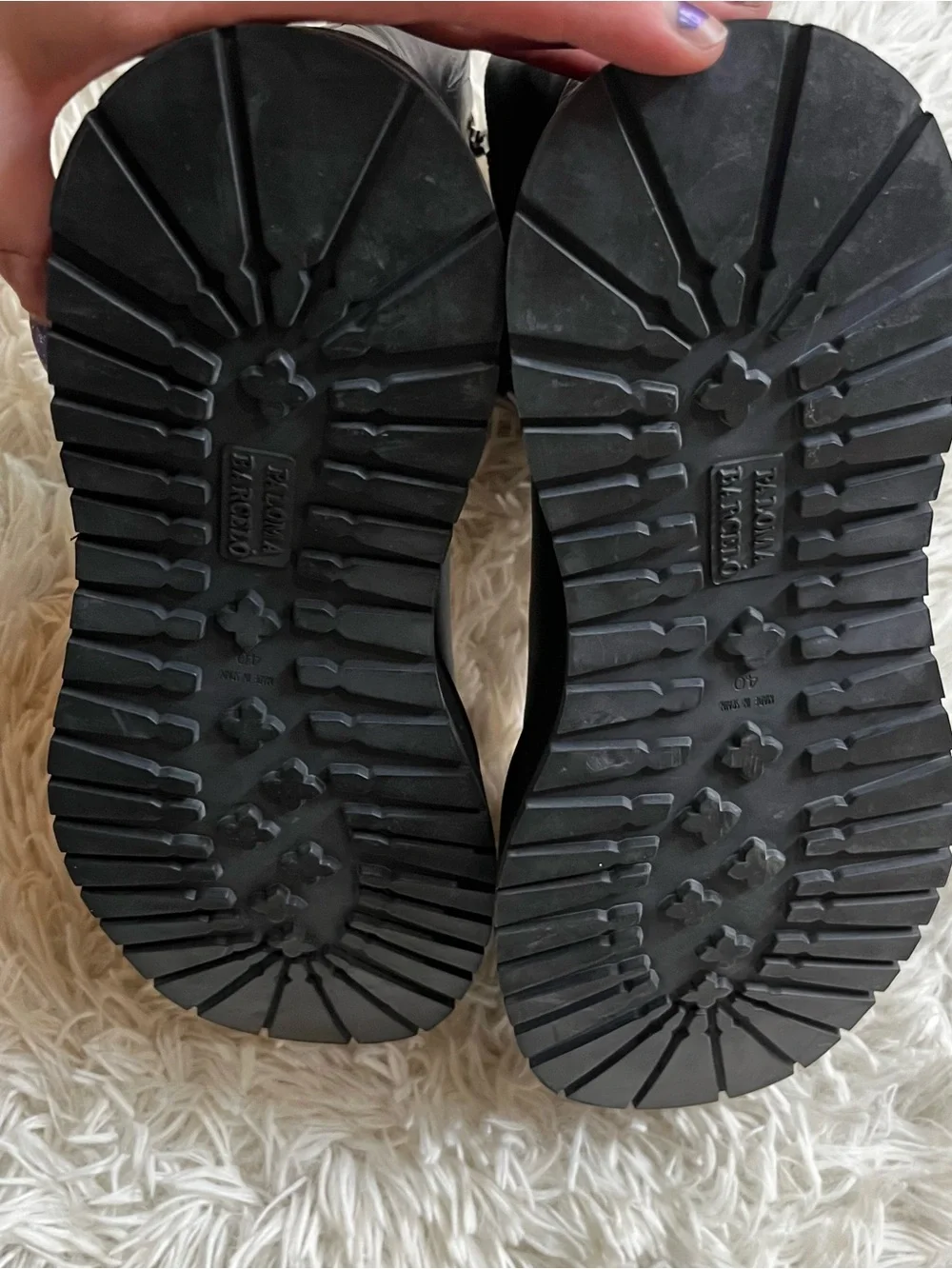 Paloma Barcelo Eve Chunky Platform Boots in Black